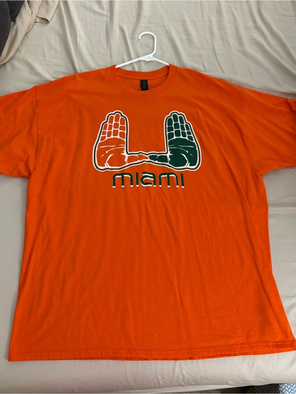 The U!! Miami Hurricanes Graphic Orange Short-Sleeve Tee